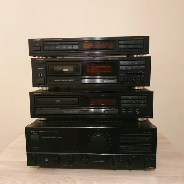 ONKYO AMPLIFIER, DISC Player, Cassette Tape Deck, FM. Stereo/ AM Tuner