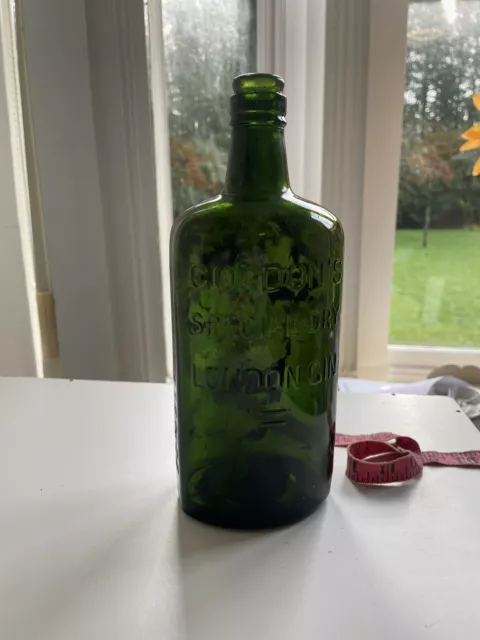 Vintage Empty  Gordons Special Dry Gin Green Bottle