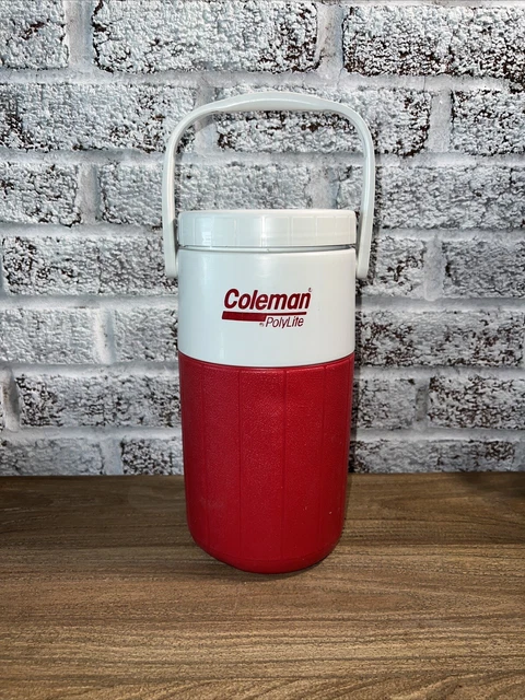 Vintage Coleman Polylite Burgandy 5590 1/2 Gallon Water Jug Cooler Thermos