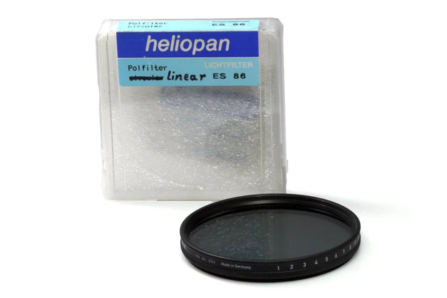 Filtro polarizador lineal Heliopan ES 86 86 86 mm