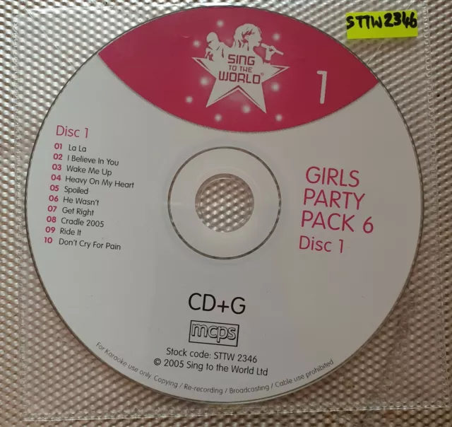 STTW Karaoke - Girls Party Pack 6 - Disc 1 [STTW2346] - Karaoke CDG CD CD+G