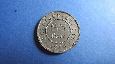 Deutsche Nebeng. Königr. Belgique 25 Centimes 1916 J.N610 En Unc. (9541)