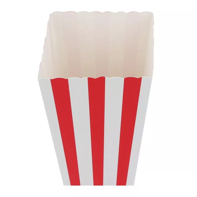 24 Pcs Red Stripe Paper Movie Birthday Party Treat Food Snack Candy Popcorn SD