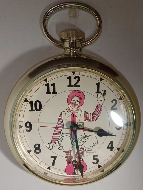 RONALD MCDONALD - Vintage McDonalds Alarm Clock 1990s red