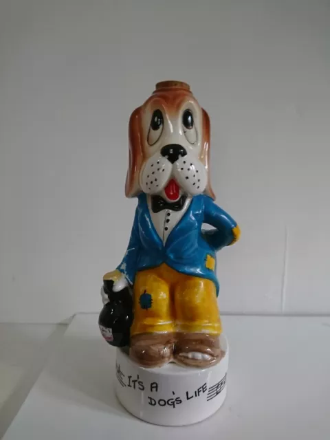 Vintage Bond Keramik Musical It's A Hund's Life Droopy Hund Dekanter Ca. 26 Cm