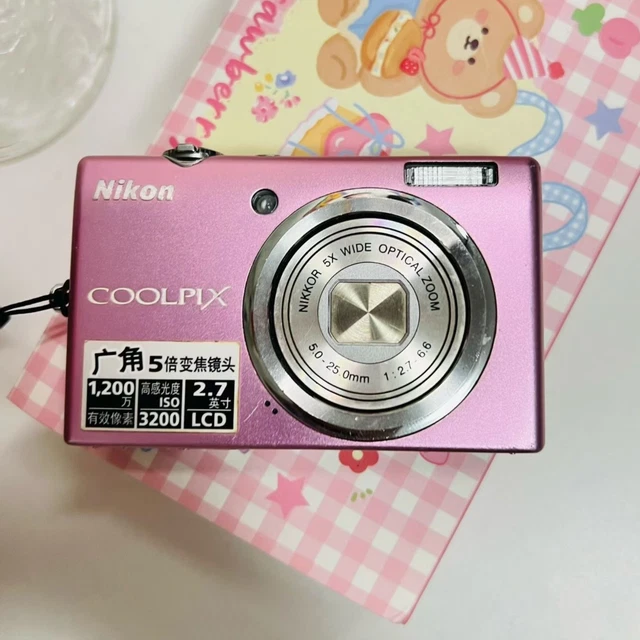 NIKON COOLPIX S570 Digital Camera 12MP 5x Optical Zoom Pink Red
