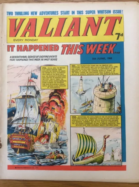 Valiant 5/6/65 The Steel Claw, Kelly’s Eye, Mytek The Mighty Fleetway UK Comic