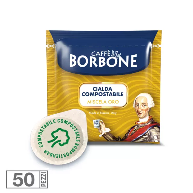 50 Dosettes Caffe' Borbone Mélange Or Ese 44 MM Papier Unidoses Filtre Goût Casa