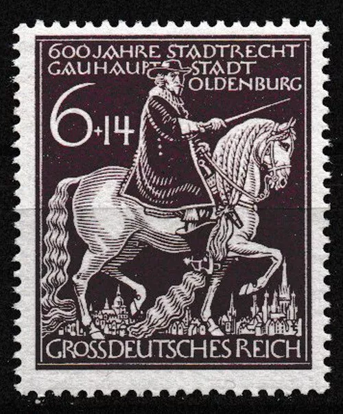 Deutsches Reich - Stadtrechte an Oldenburg postfrisch 1945 Mi. 907