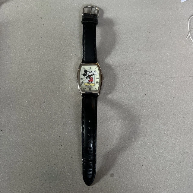 Mickey Mouse Watch Disney Fossil Silver Watch needs battery Mickey Mouse Watch Disney Fossil Silver Watch needs battery