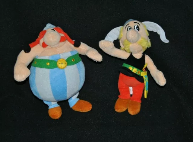 Lot 2 peluche doudou Astérix & Obélix Editions Albert René 19 cm TTBE