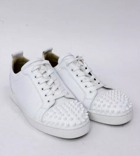 Louis Junior Spikes - Sneakers - Calf leather - White - Christian Louboutin