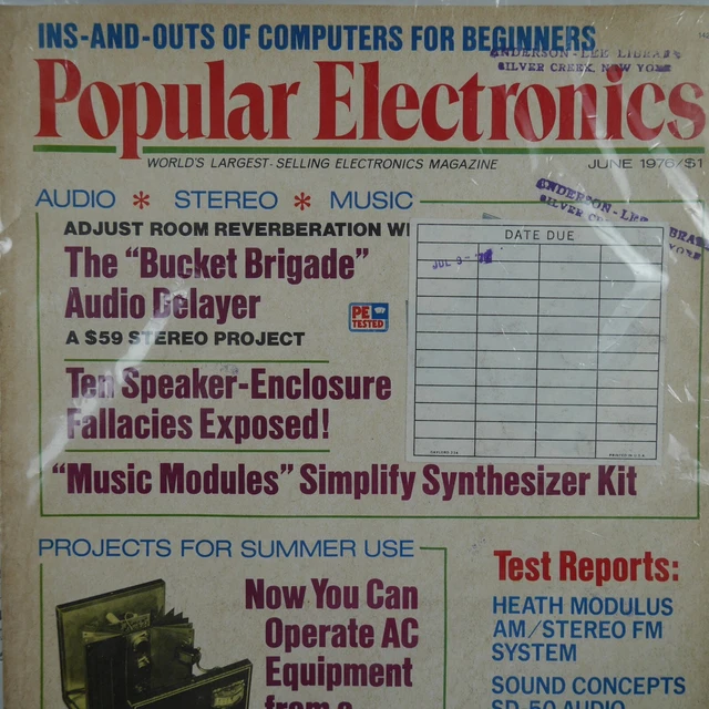 POPULAR ELECTRONICS JUNE 1976 Back Issue Vintage Magazine Audio Stereo
