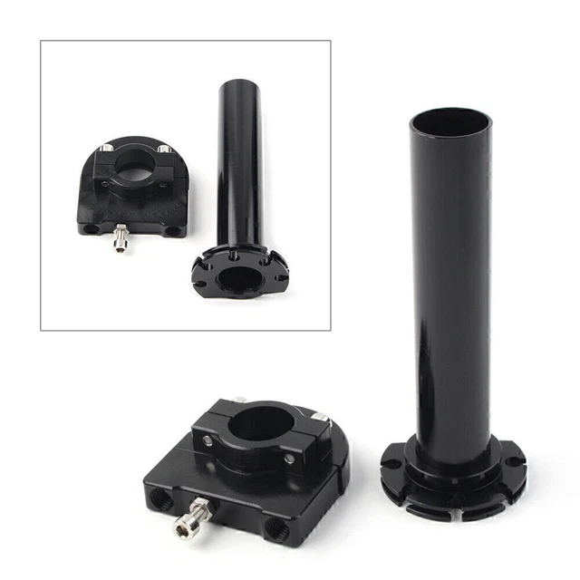 7/8in Turn Twist Throttle Handle Bar Throttle Tube Fit Motor Universal CNC Black