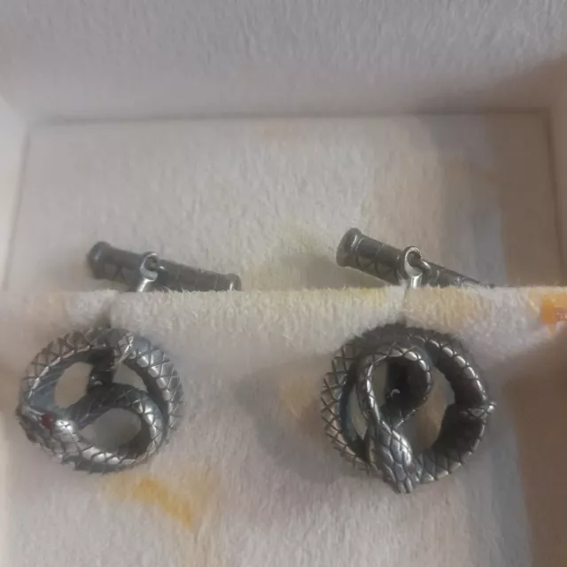 montblanc serpent cufflinks mb126495 sterling german made new box papers $490