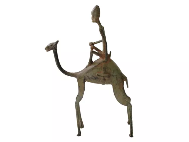 Art africain chamelier en bronze dromadaire Dogon Mali