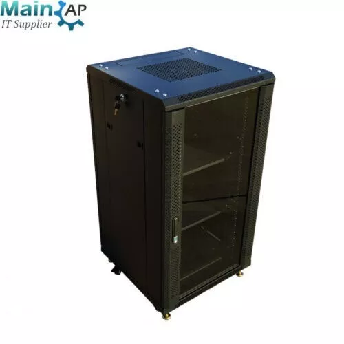 22U Wheel Stand 600mm DEEP SERVER CABINET WITH PDU & FANS