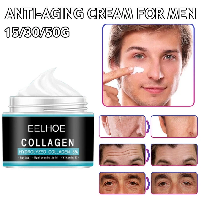 Crema antirughe uomo pelle viso collagene retinolo acido ialuronico}