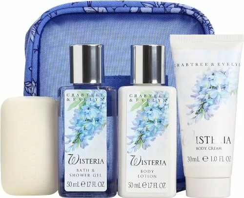 Crabtree Evelyn wisteria glycine gift  travel set no bag