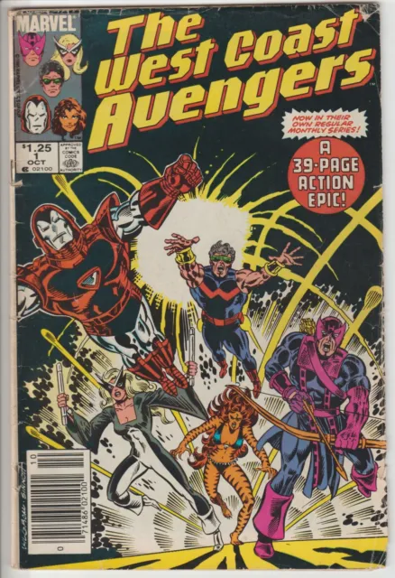 West Coast Avengers #1 Newsstand Variant 1985 Marvel Comics