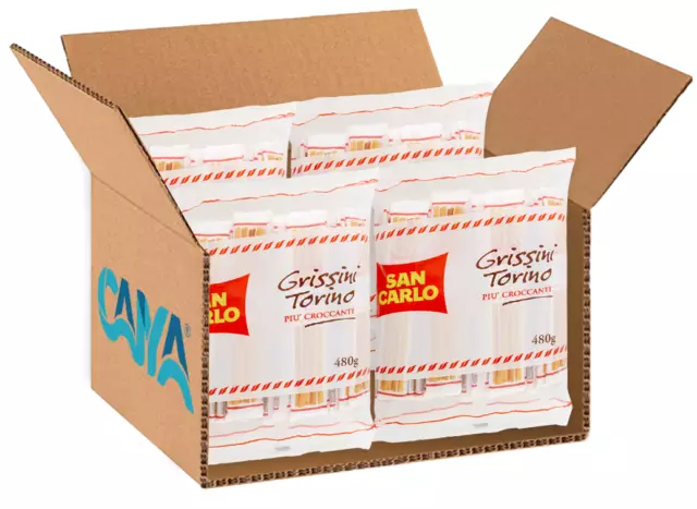 4X San Carlo Grissini Torino Più Croccanti con Olio Vegetale 480g