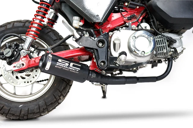 Tubo Marmitta Scarico Posteriore Nero Completo Per Honda Monkey Z125 125Cc 18-2022