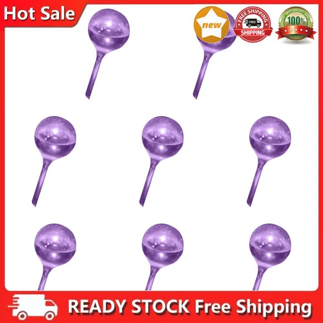 PVC Plant Waterer Transparent Ball Shape Drip Irrigation for Indoor (Purple)