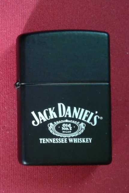 Zippo Lighter Jack Daniels Label Matte Black Case