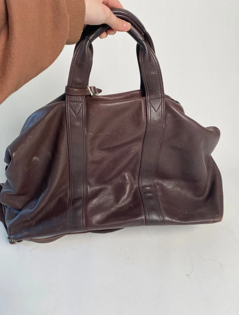 Tumi Carry On Brown Leather Duffle Bag