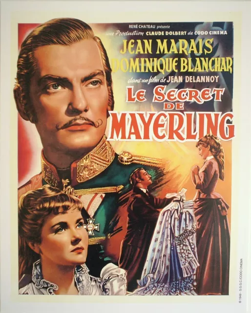 Affichette Cinema Le Secret De Mayerling Jean Marais Dominique Blanchar