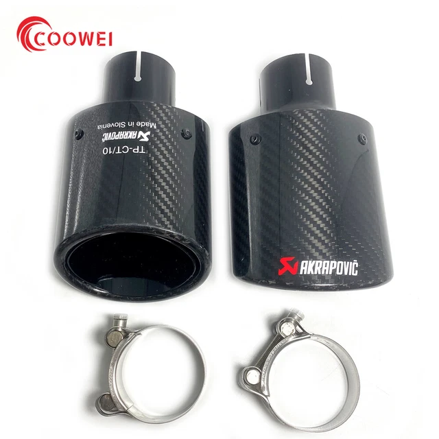 Akrapovic Blue End Exhaust Pipe Glossy Carbon Fiber Exhaust Tip 63-89mm Xeos-fra - Foto 6