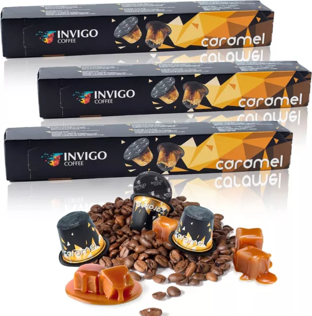 30 Invigo Coffee Capsules | CARAMEL | Compatible With Nespresso Original Line