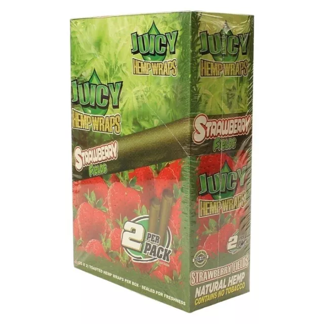 Juicy Jay's Strawberry Fields Wraps 25PK/50 Wraps Box