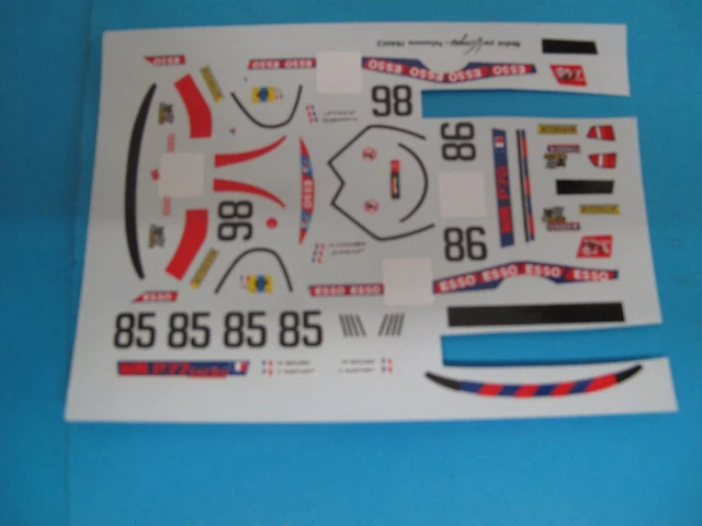 -1/43-DECALS VIRAGES-POUR WMP 76 PEUGEOT-LE MANS 1977-(decals no 4) EUR ...