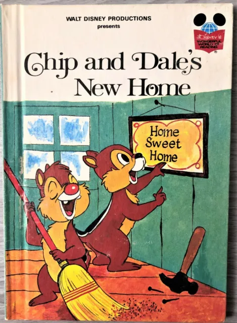 Disney's Hard Cover Vintage Children's Book Chip & Dales New Home 1979