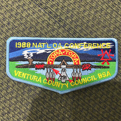 MINT OA Flap  Lodge 291 Topa Topa Blue Border 1988 Noac Ventura County Council