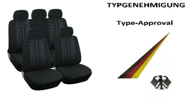 Auto Sitzbezüge Polyester Schonbezüge Komplettset Komfort mit ABE passt für Fiat