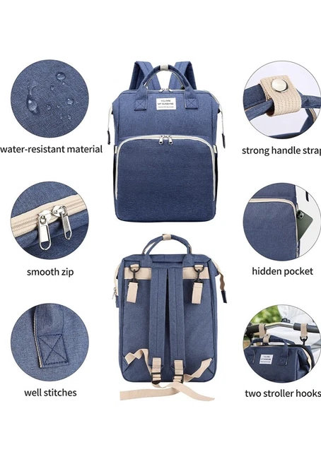 3 in 1 Travel Bassinet Diaper Backpack foldable Baby bed, Changing Station. 3