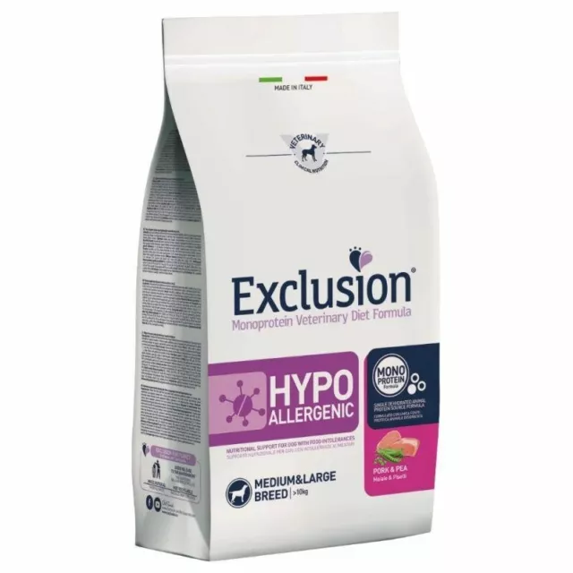 Exclusion Hypoallergenic Maiale E Piselli Dog Medium Large- Sacco Da 12 Kg 3