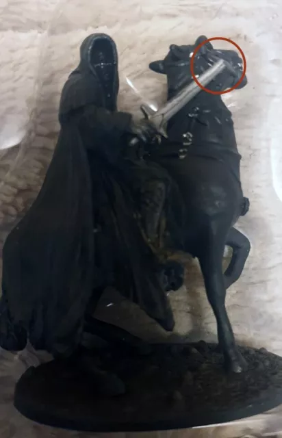 Lord Of The Rings Figura De Plomo Especial Mounted Ringwraith Defecto En Espada