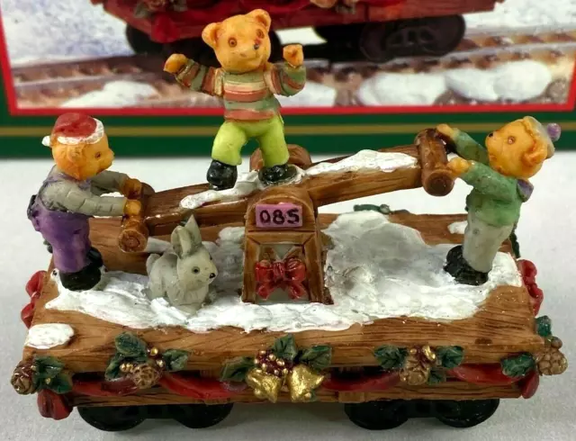 North Pole Express Rail Line Collectible 1995 Vintage Rail Hand Car W Box Used