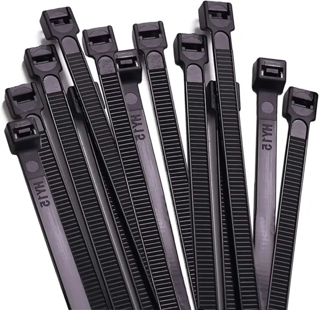 Extra Long 32 Heavy Duty Zip Ties - 30 Pcs UV Resistant Black Cable Ties"