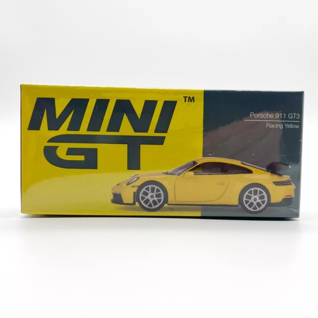 Mini GT Porsche 911 992 GT3 Racing Yellow Gelb RHD MGT00565-R 1:64