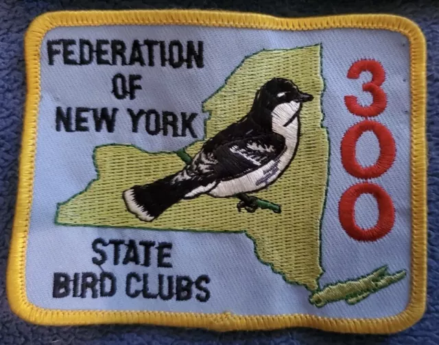 Vintage 1980s Bird Patch Federation of NY State Bird Club 300 Audubon Society 4"