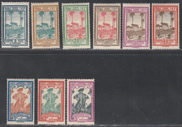 French Guiana 1929- MNH. Yvert Dues Nr.: 13/21. Mi.Dues Nr.: 13/21 (EB) AR-00659