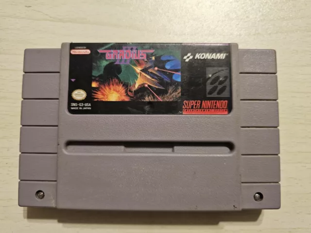 Gradius III SNES Cartridge Only Tested Works Arcade Style Slide Screen Shooter