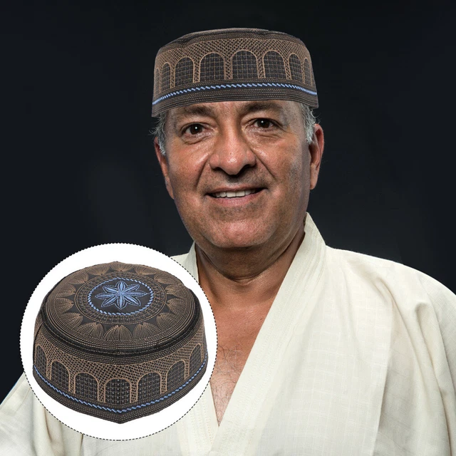 Chapeau Musulman Confortable 59cm Chapeau De Prière Musulman Chapeau
