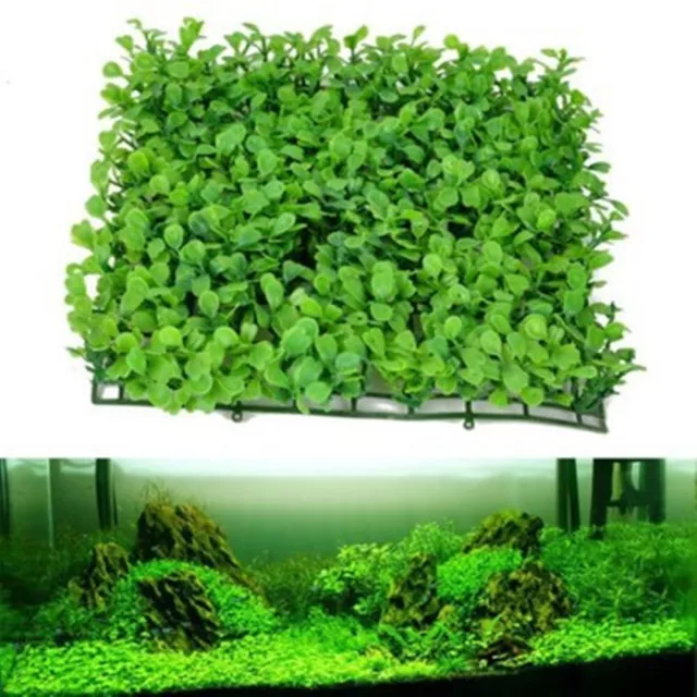 Artificial Green Water Grass Plant Lawn Fake Moss Aquarium Fish Tank Decoration