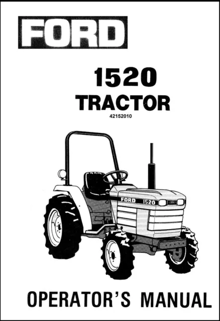 1520 Tractor Owner Operators Maint Lubrication Instruction Manual Fits Ford 1520