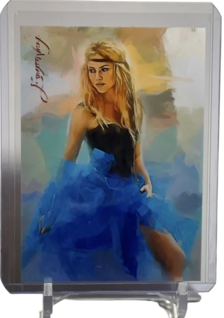 Shakira Limited Art Card No. 23 #18/50 Auto Signed by Edward Vela W/Top Loader